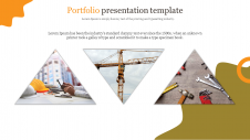 Best Portfolio Presentation Template With Construction Tool